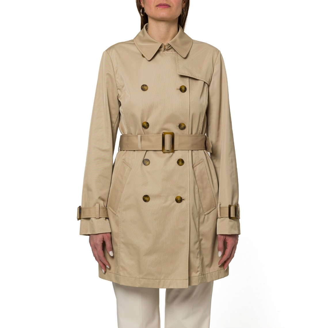 Trench doppiopetto in cotone tecnico Marella