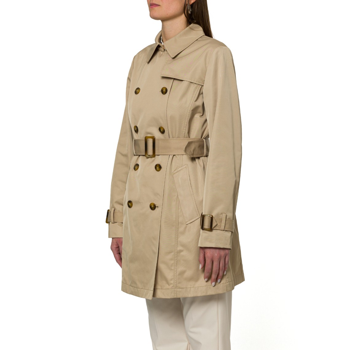 Trench doppiopetto in cotone tecnico Marella
