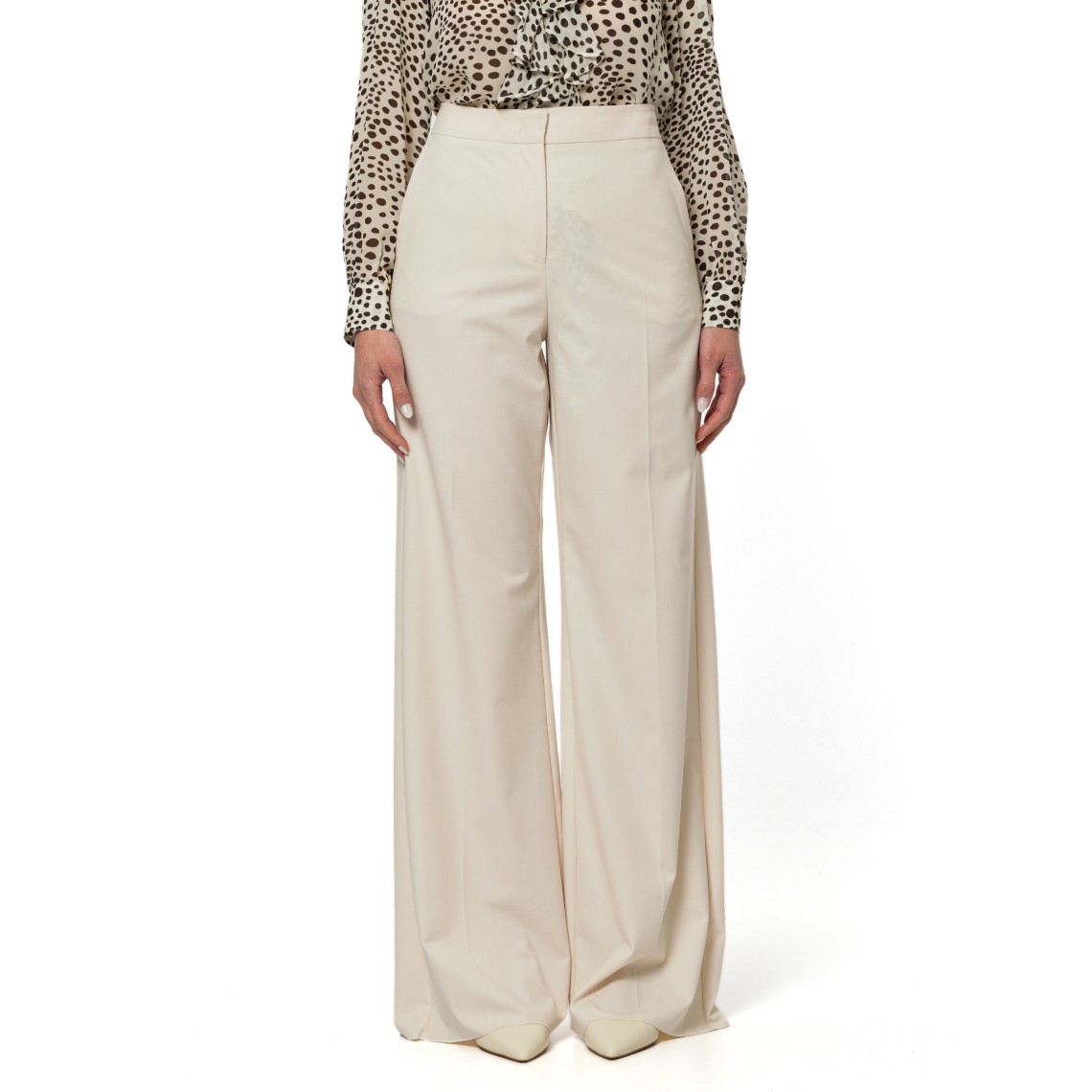 Pantalone dritto in tela stretch Marella