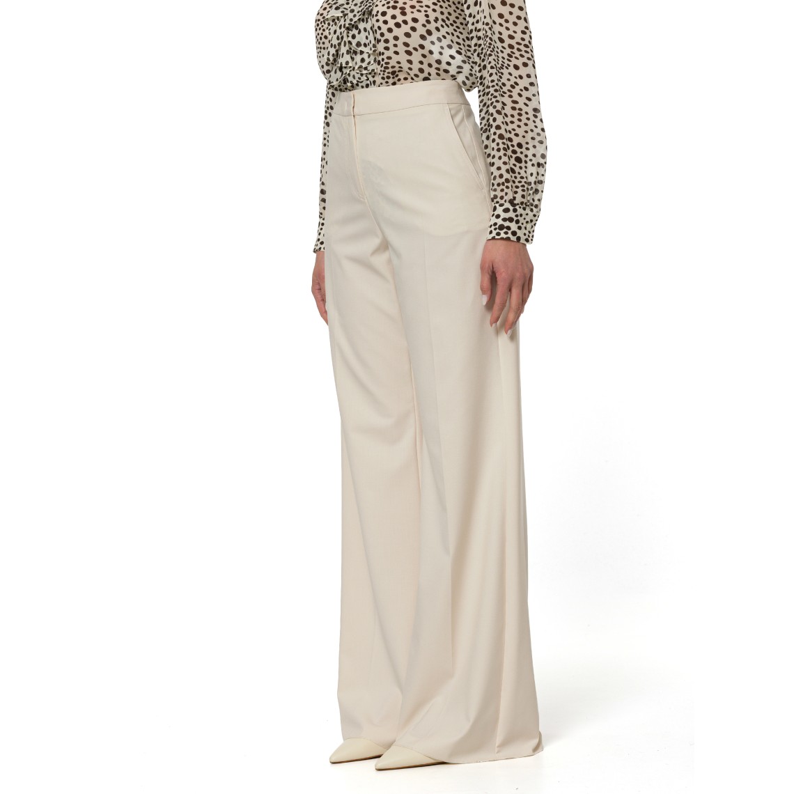 Pantalone dritto in tela stretch Marella