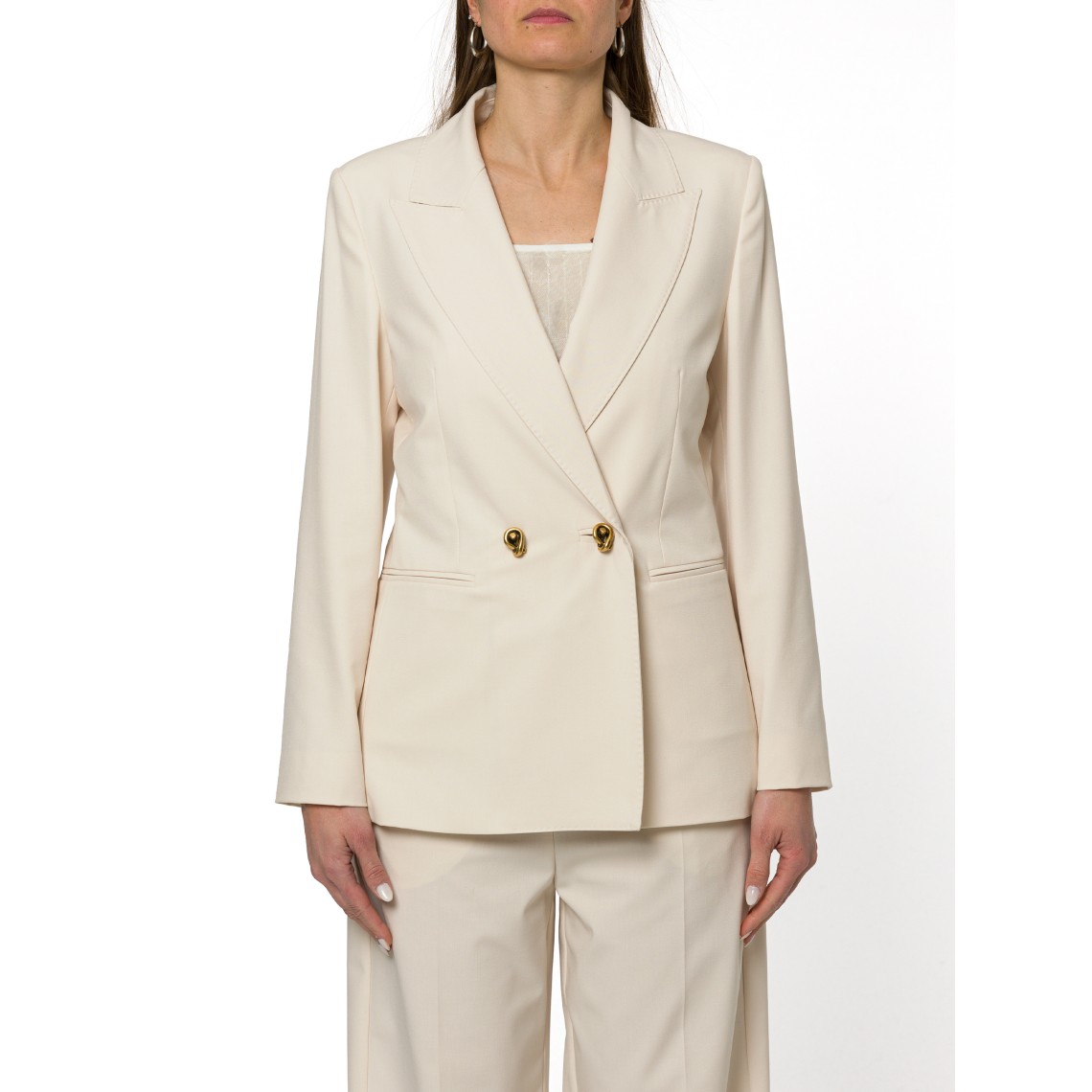 Blazer doppiopetto in tela stretch Marella