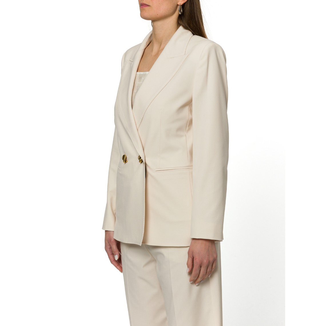 Blazer doppiopetto in tela stretch Marella