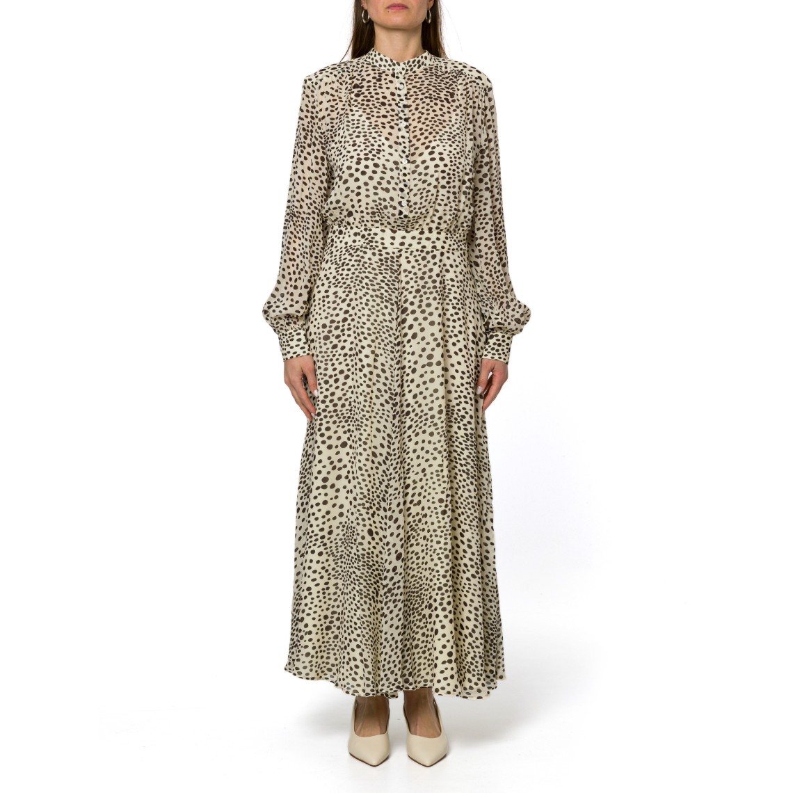 Chemisier lungo in georgette stampata Marella