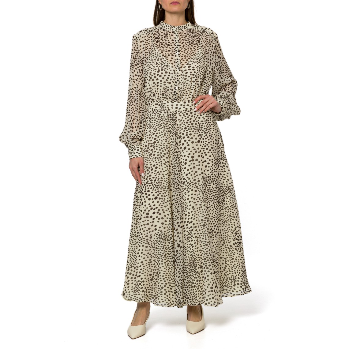 Chemisier lungo in georgette stampata Marella