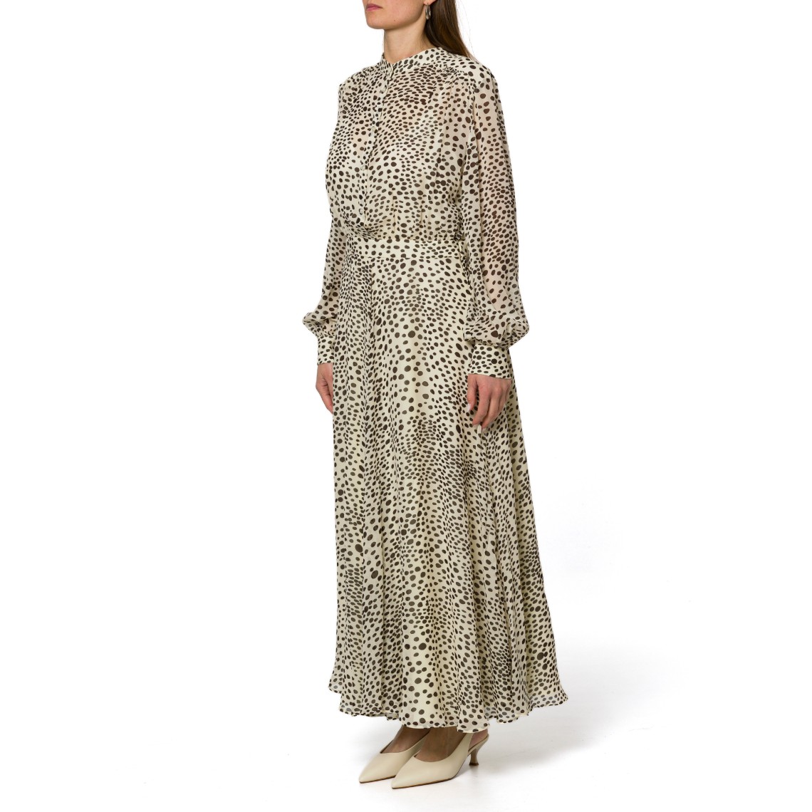 Chemisier lungo in georgette stampata Marella