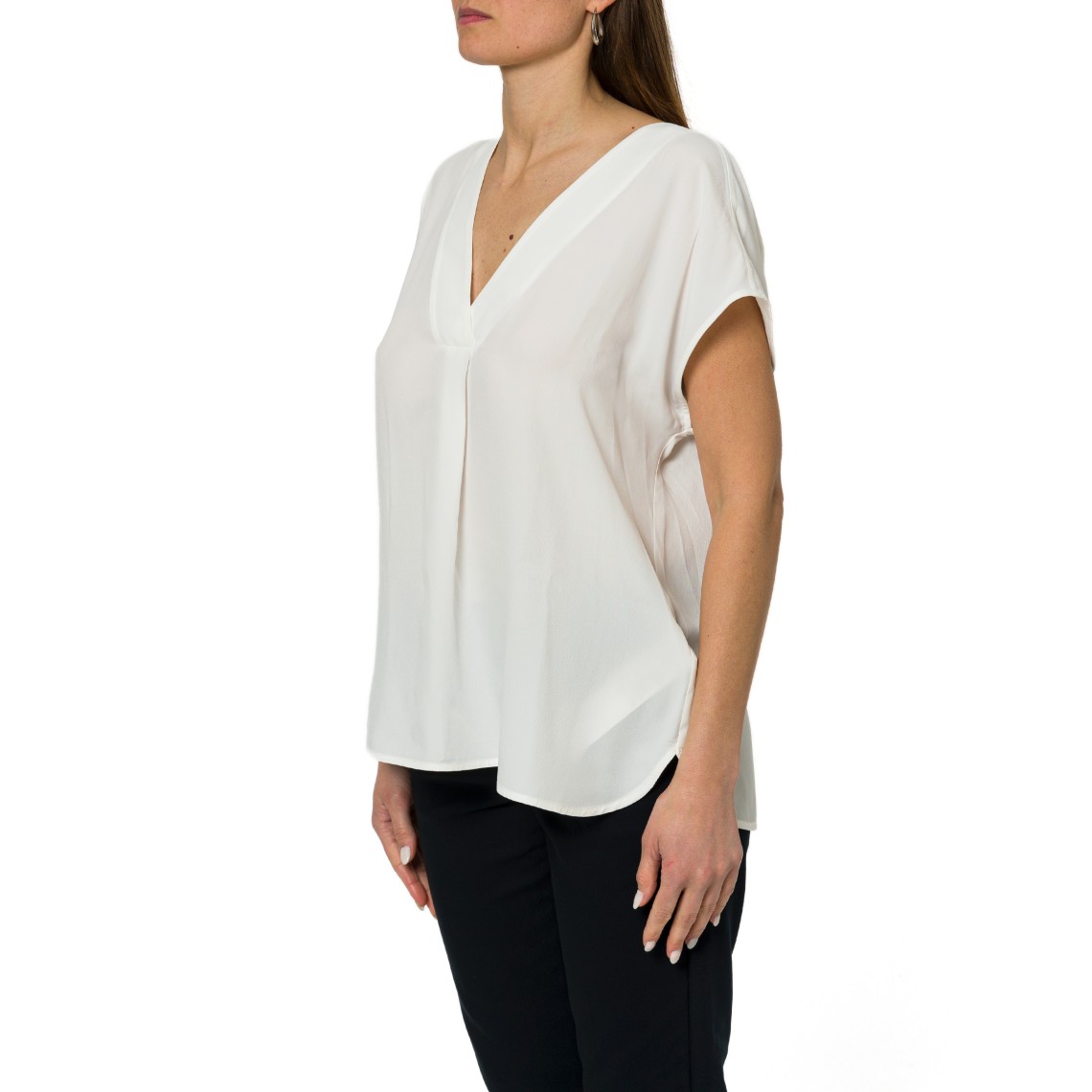 Blusa in crepe de chine misto seta Marella
