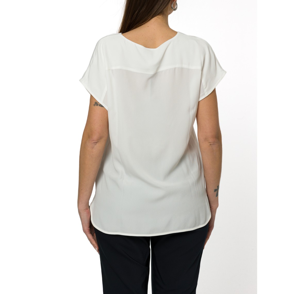 Blusa in crepe de chine misto seta Marella
