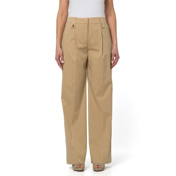 Pantaloni straight in popeline Liu Jo