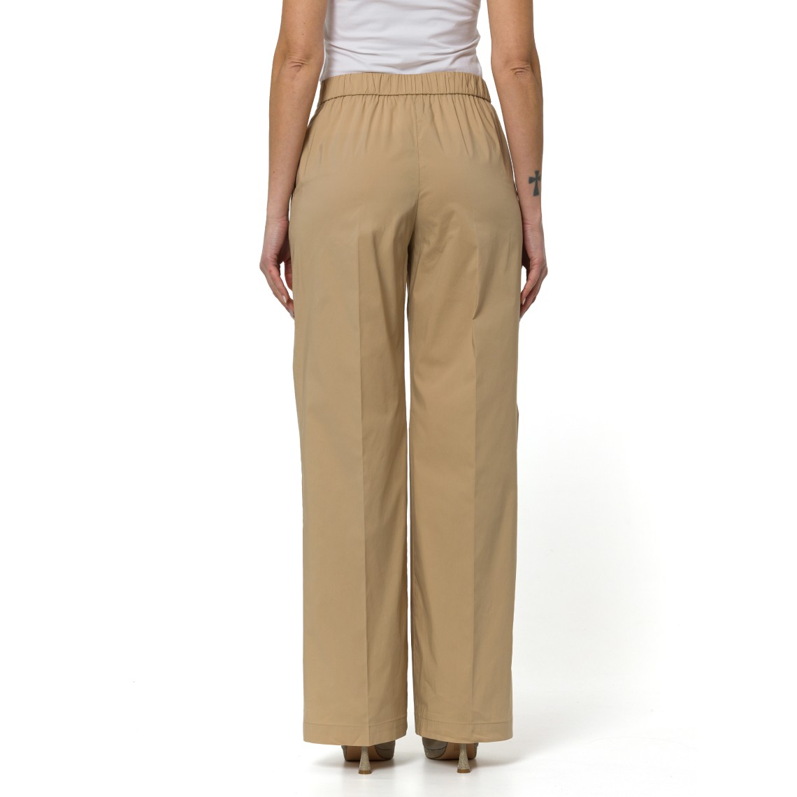 Pantaloni straight in popeline Liu Jo