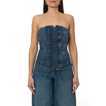 Top bustier in denim Liu Jo