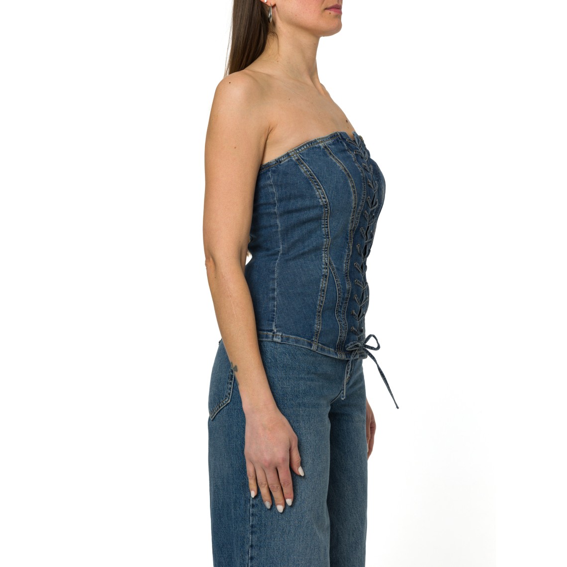 Top bustier in denim Liu Jo