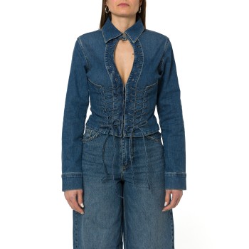 Camicia in denim con stringhe Liu Jo