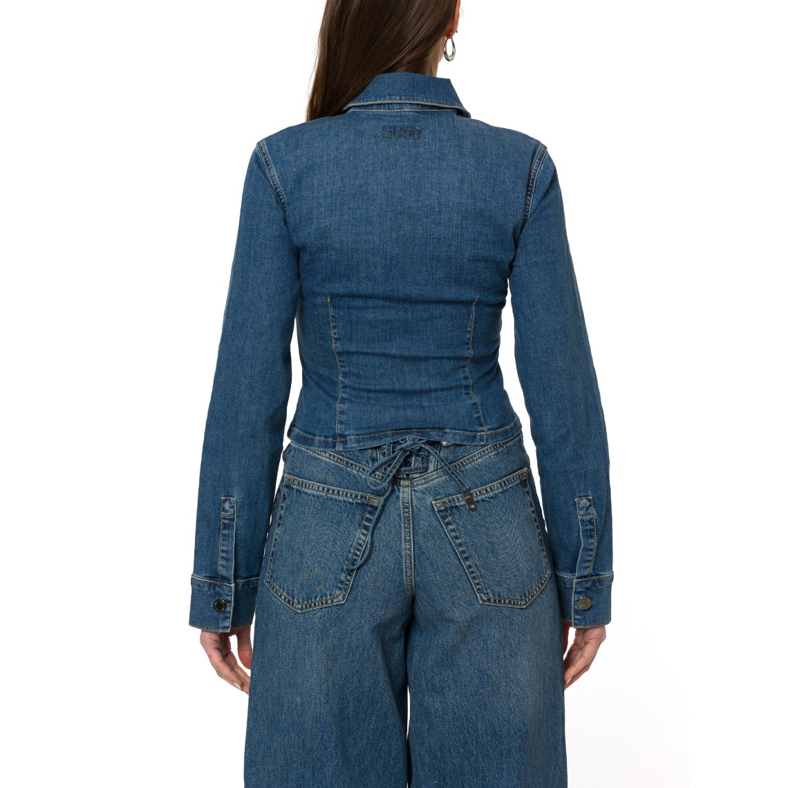 Camicia in denim con stringhe Liu Jo