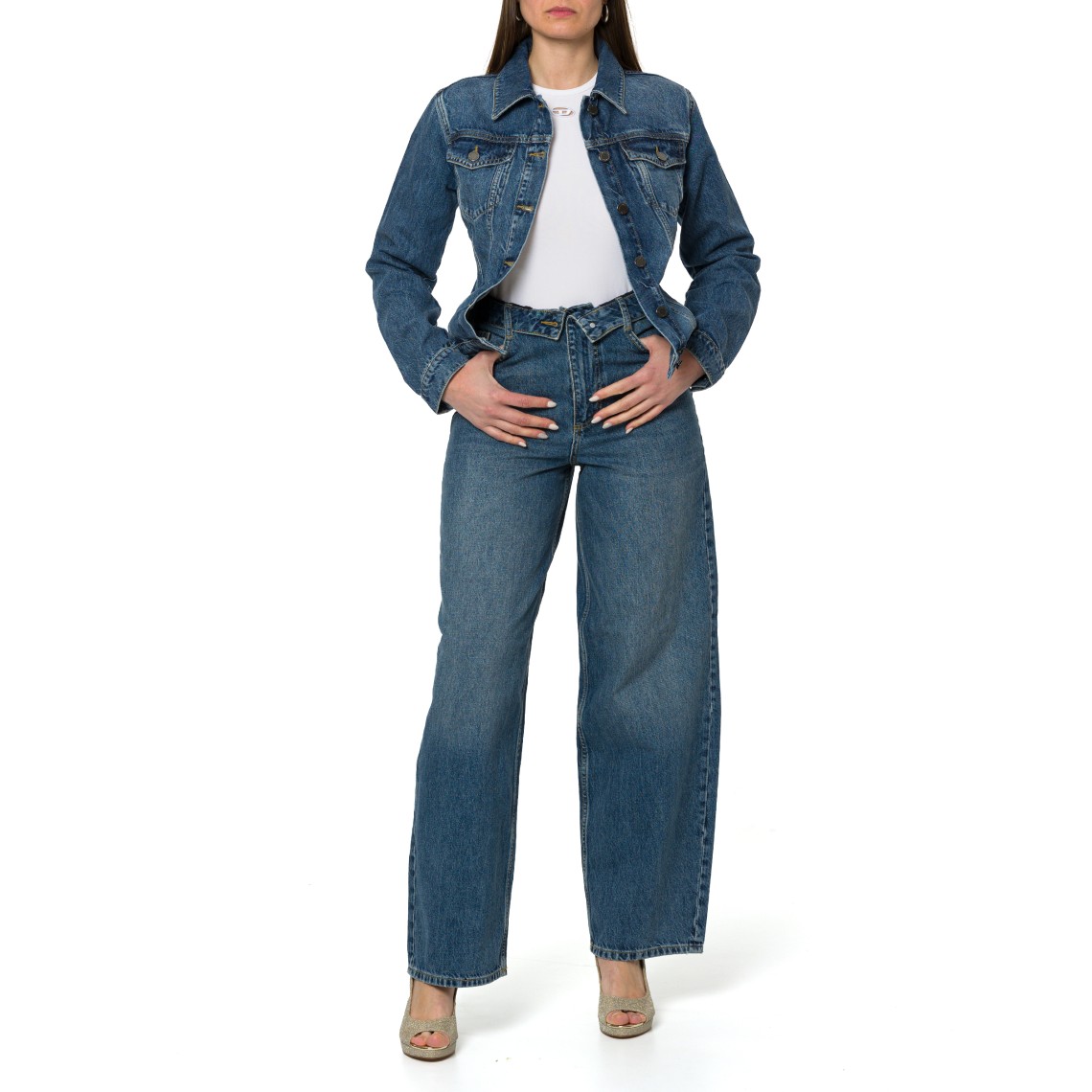 Giacca in denim con stringhe Liu Jo