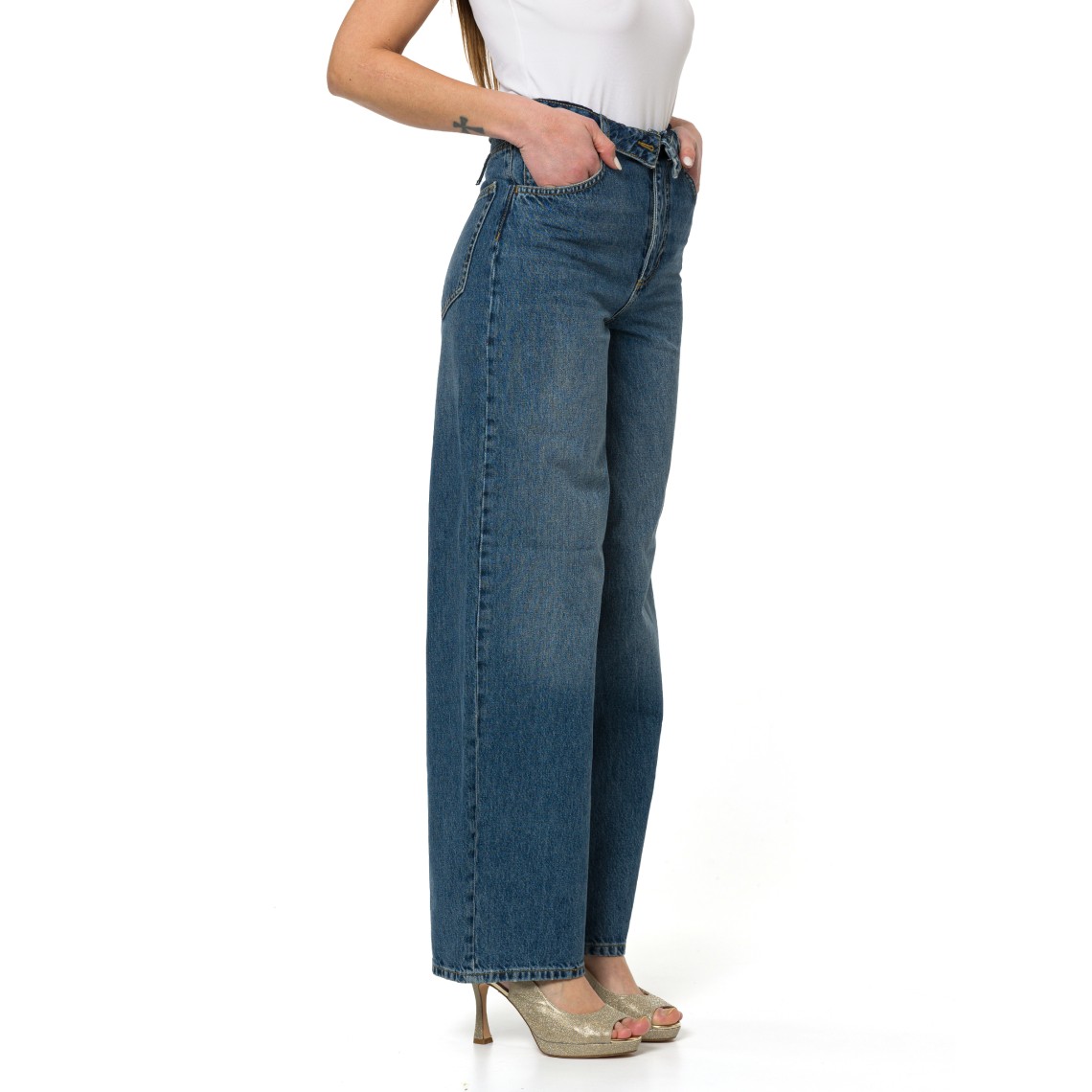 Jeans baggy con stringhe Liu Jo