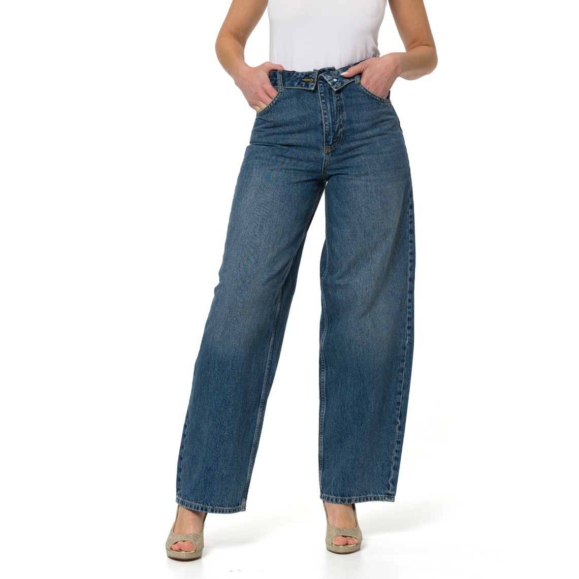 Jeans baggy con stringhe Liu Jo