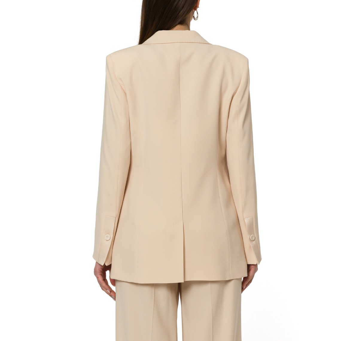 Blazer in envers satin con cintura Marella