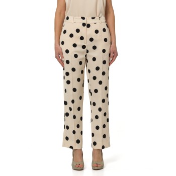 Pantaloni satinati a pois Marella