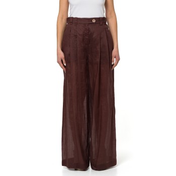 Pantalone wide leg in ramié Marella