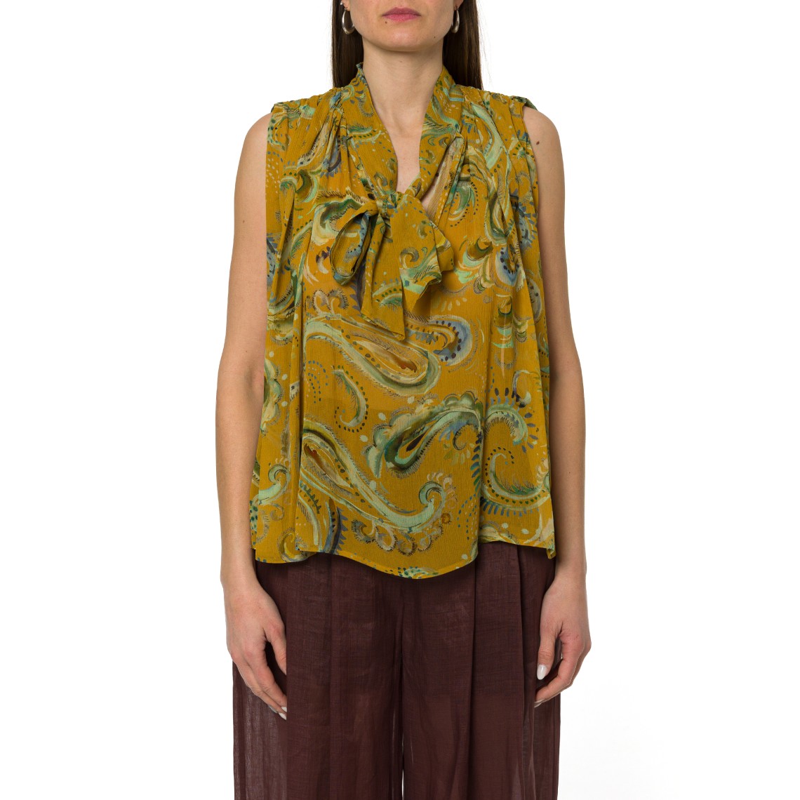 Top svasato in creponne Marella