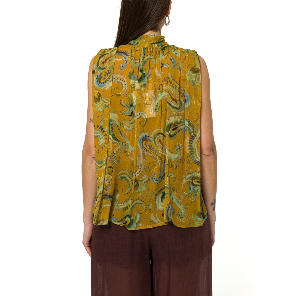 Top svasato in creponne Marella