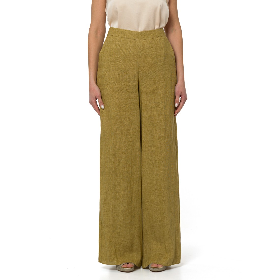 Pantaloni in lino delavé Marella