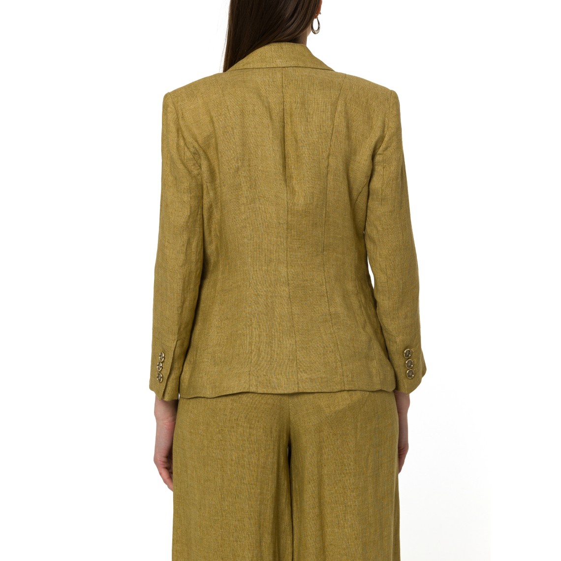 Blazer aderente in lino delavé Marella