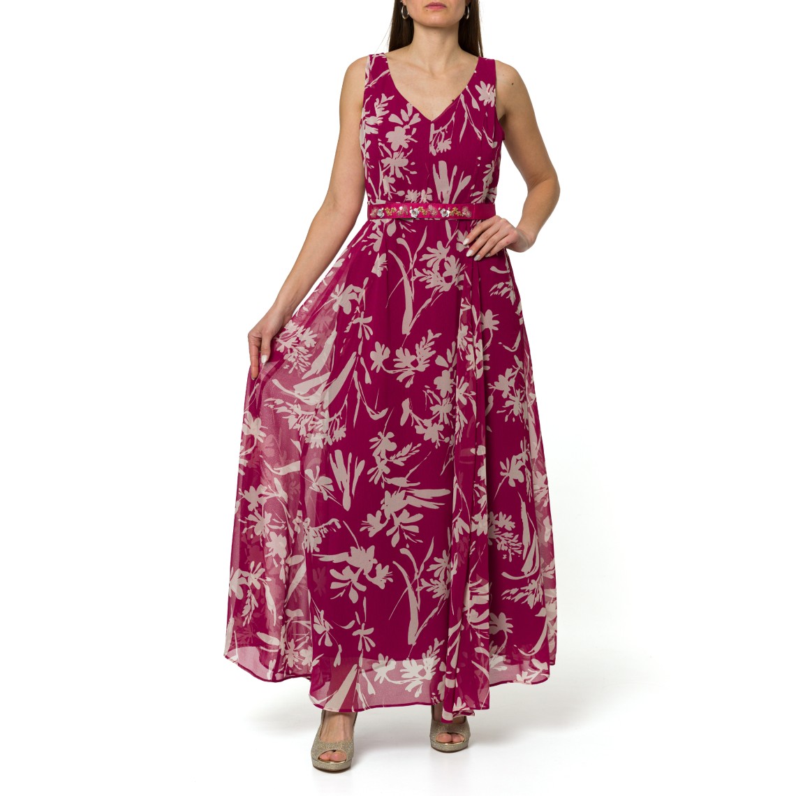 Abito lungo in georgette Pennyblack