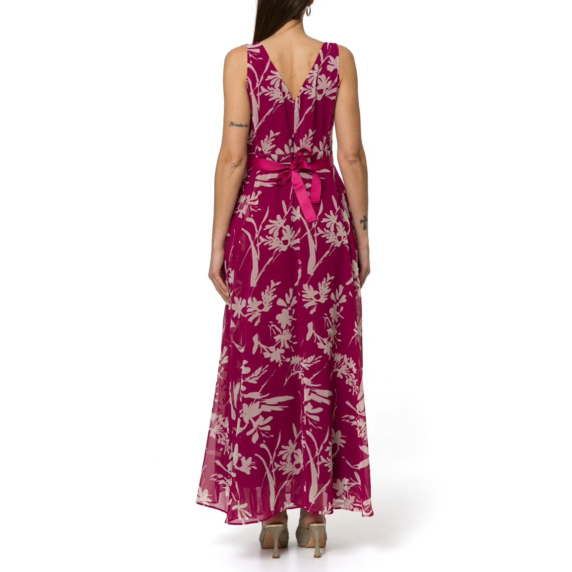 Abito lungo in georgette Pennyblack