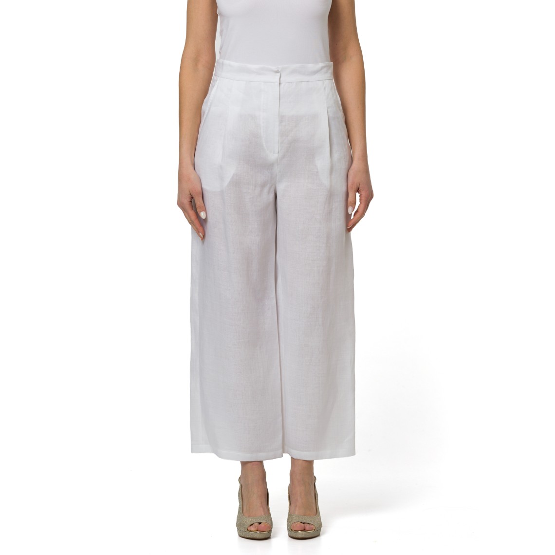 Pantalone crop in tela ramié Msttartufo Max Mara Studio