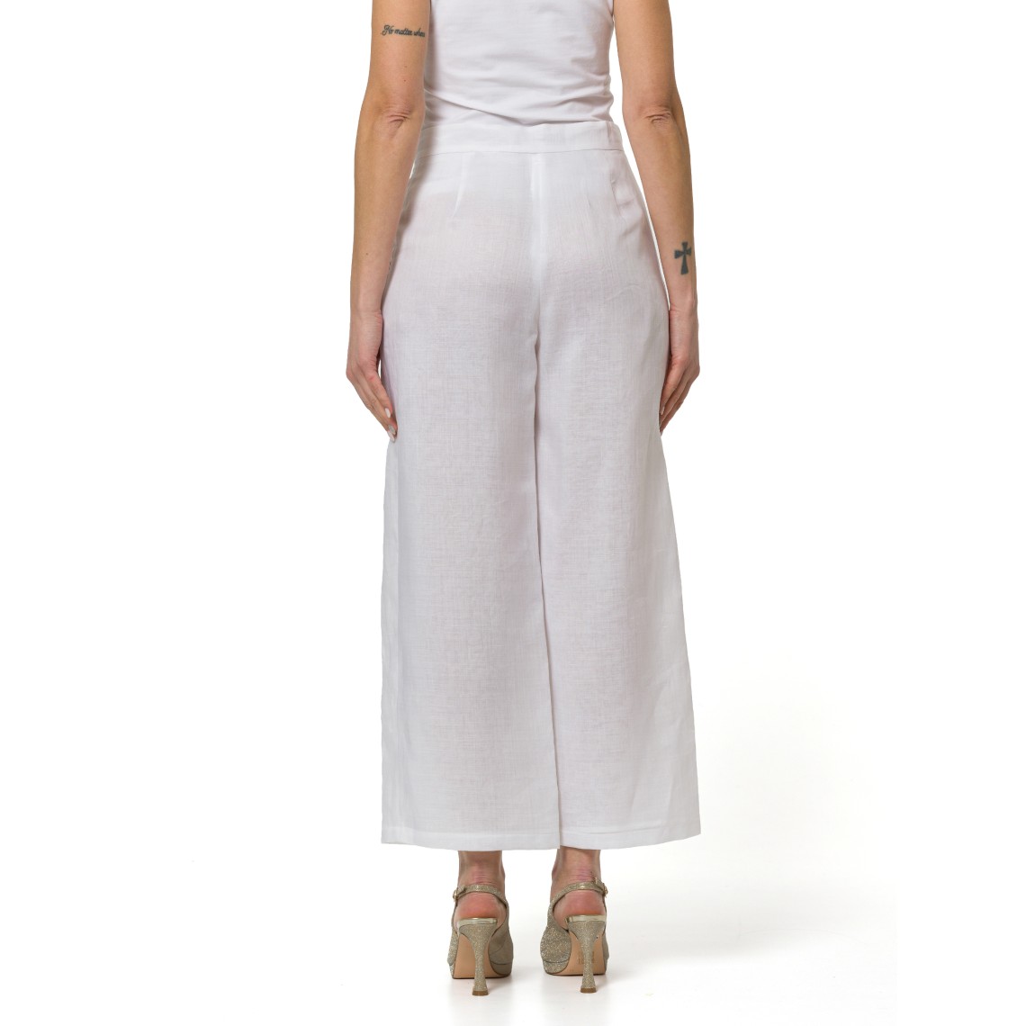 Pantalone crop in tela ramié Msttartufo Max Mara Studio