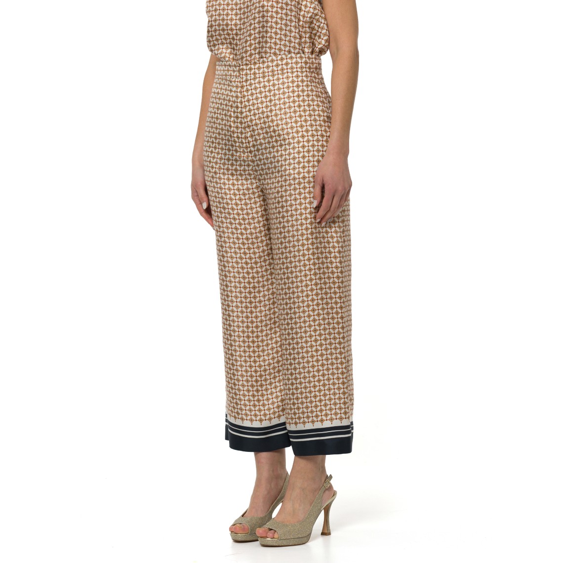 Pantalone in seta stampata Mstottelia Max Mara Studio