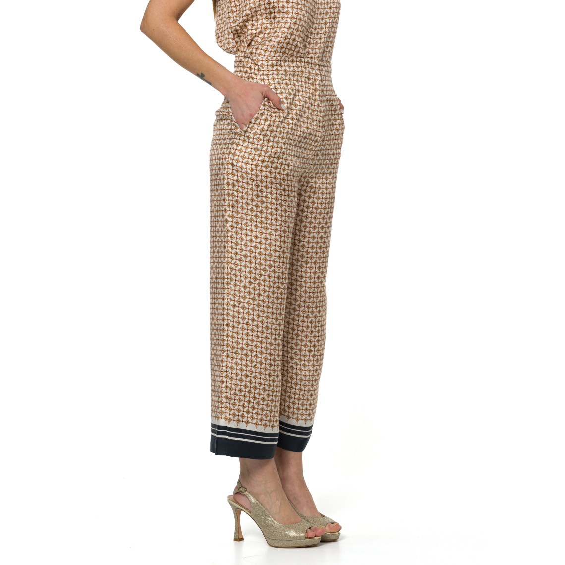 Pantalone in seta stampata Mstottelia Max Mara Studio