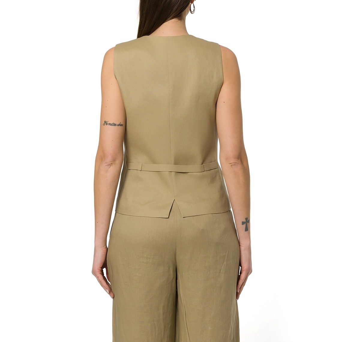 Gilet in tela di lino Mstcarnet Max Mara Studio