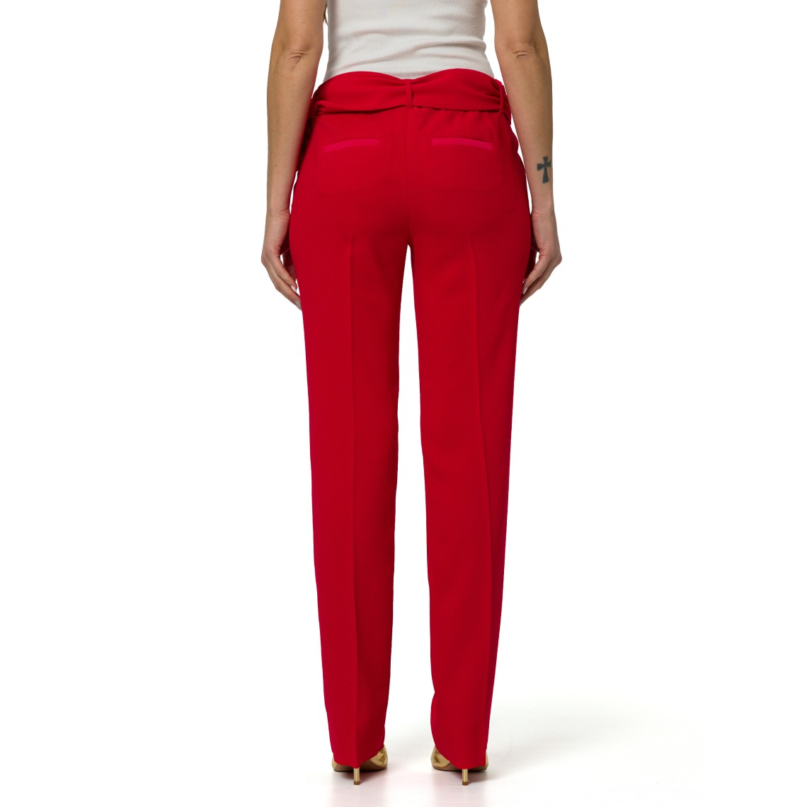 Pantaloni dritti con cintura Marella 365