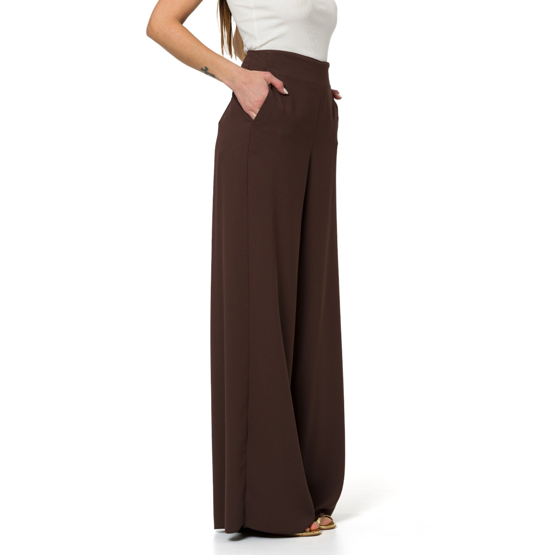 Pantaloni ampi in enver satin Marella 365