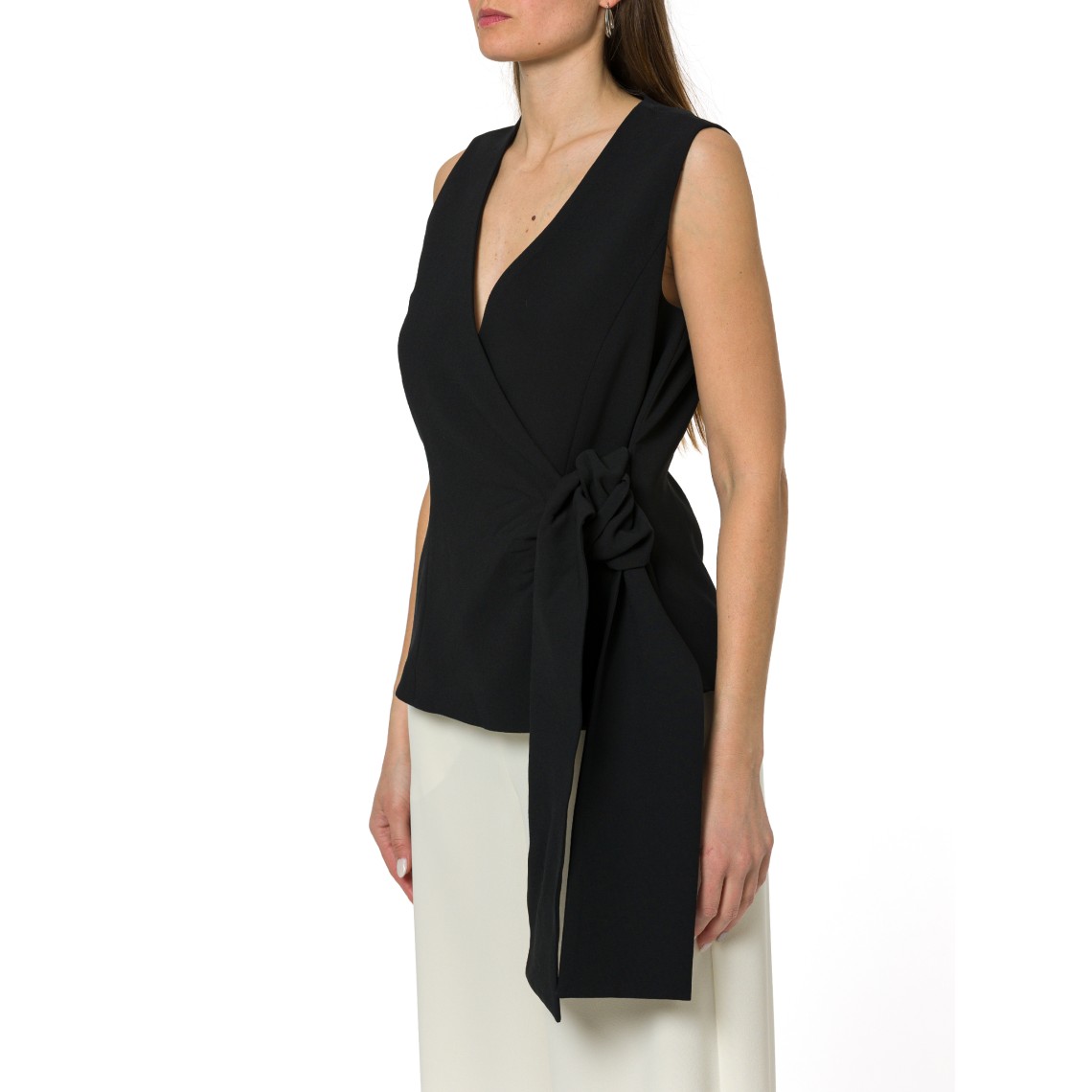 Top in enver satin con fiocco Marella 365