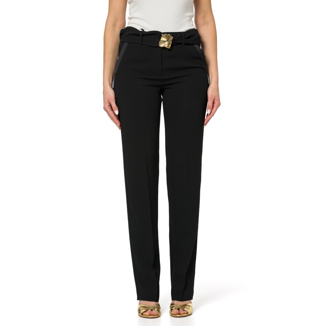 Pantaloni dritti con cintura Marella 365