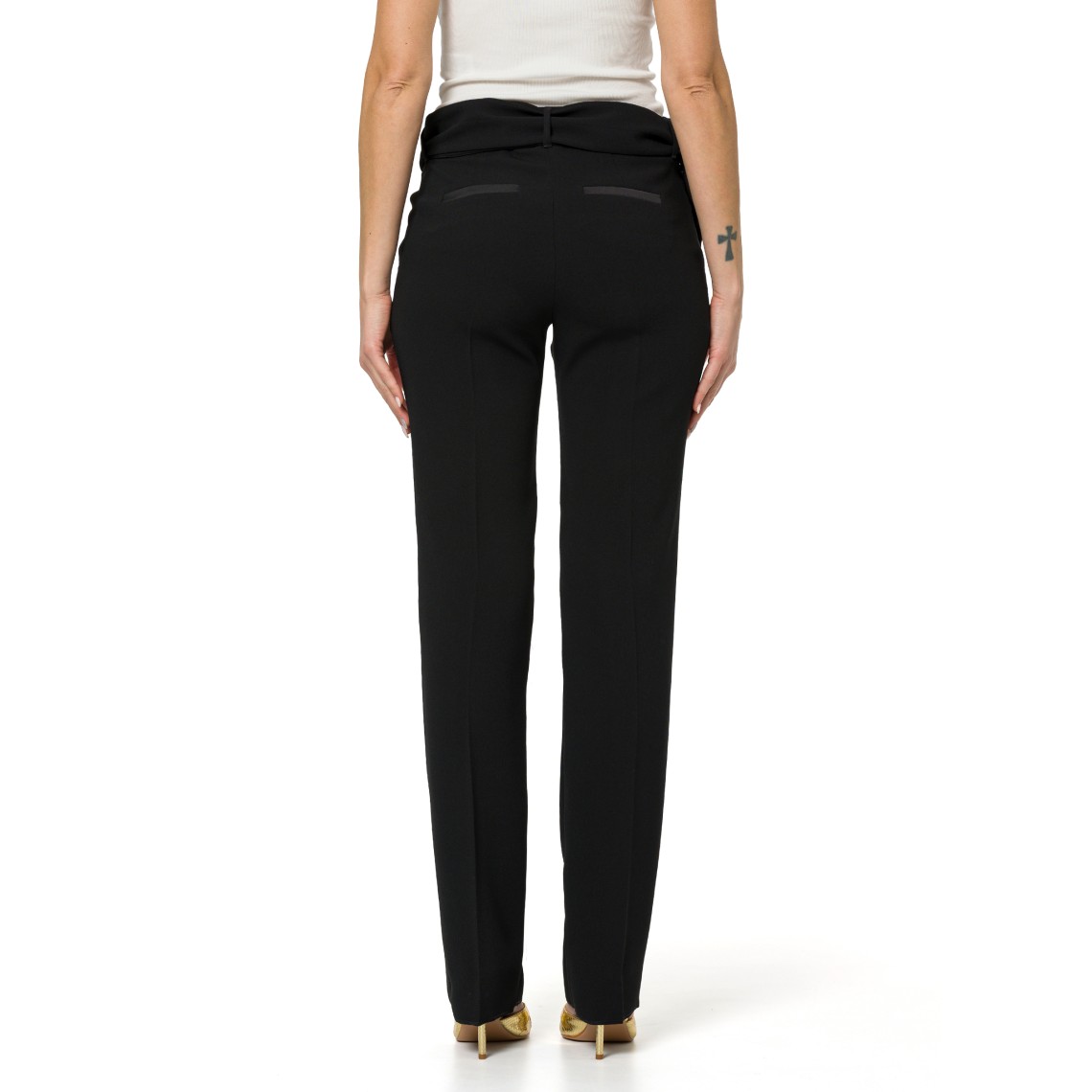 Pantaloni dritti con cintura Marella 365