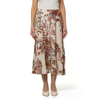 Gonna in lino stampato Marella Sport