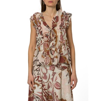 Top in georgette stampato Marella Sport