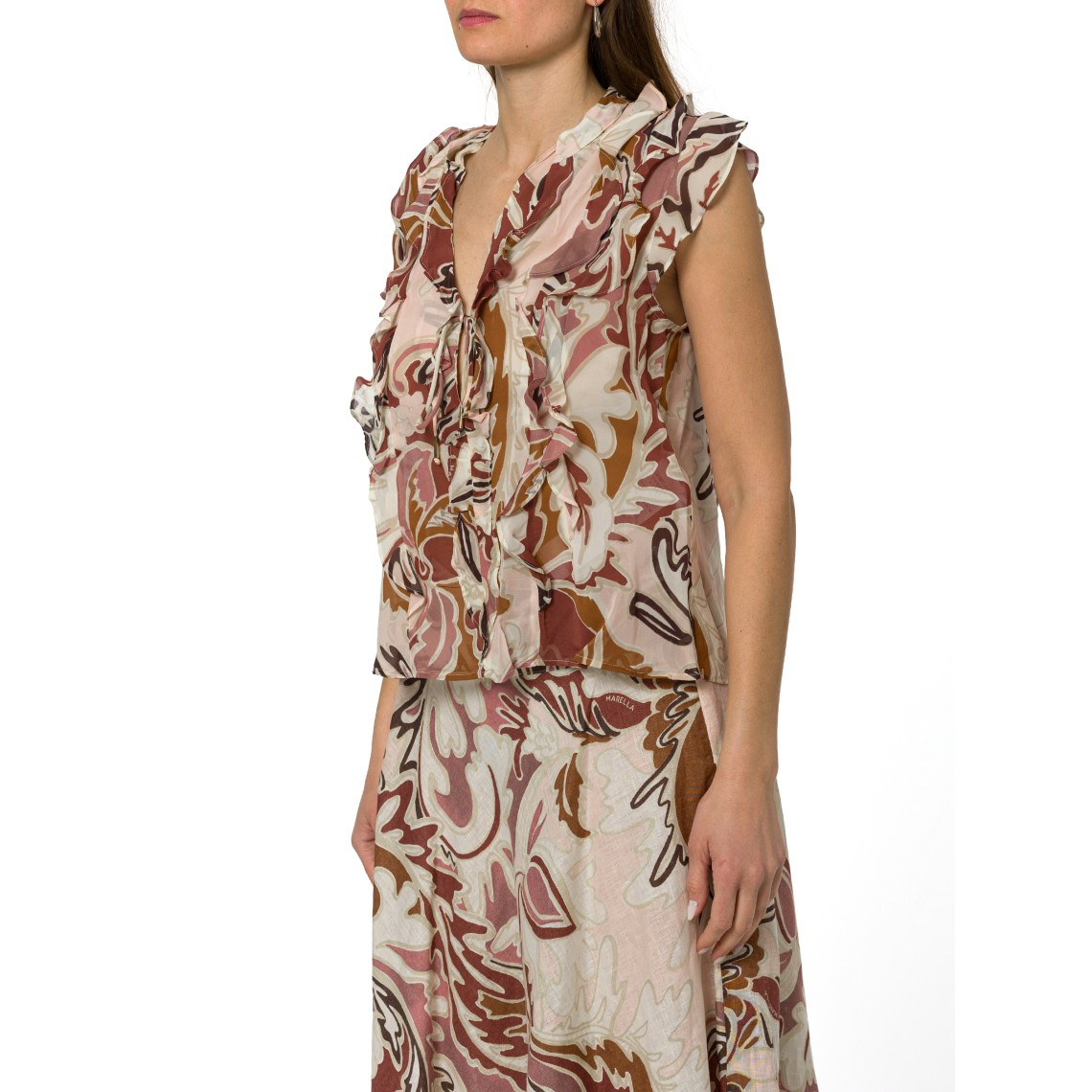 Top in georgette stampato Marella Sport
