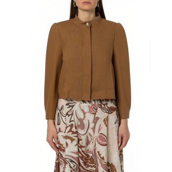 Giacca coreana in lino Marella Sport