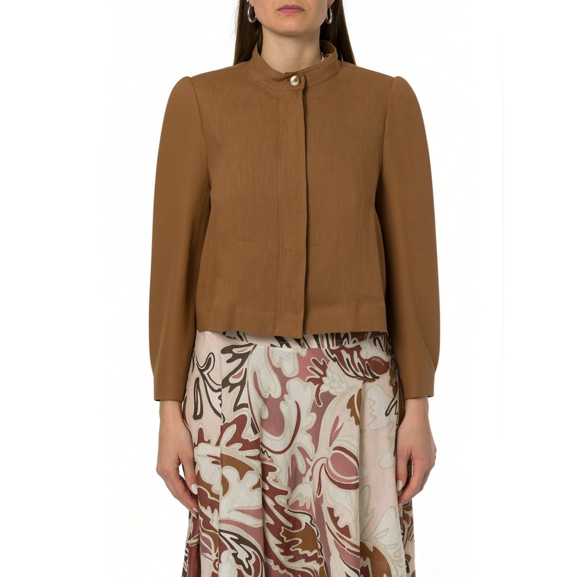 Giacca coreana in lino Marella Sport