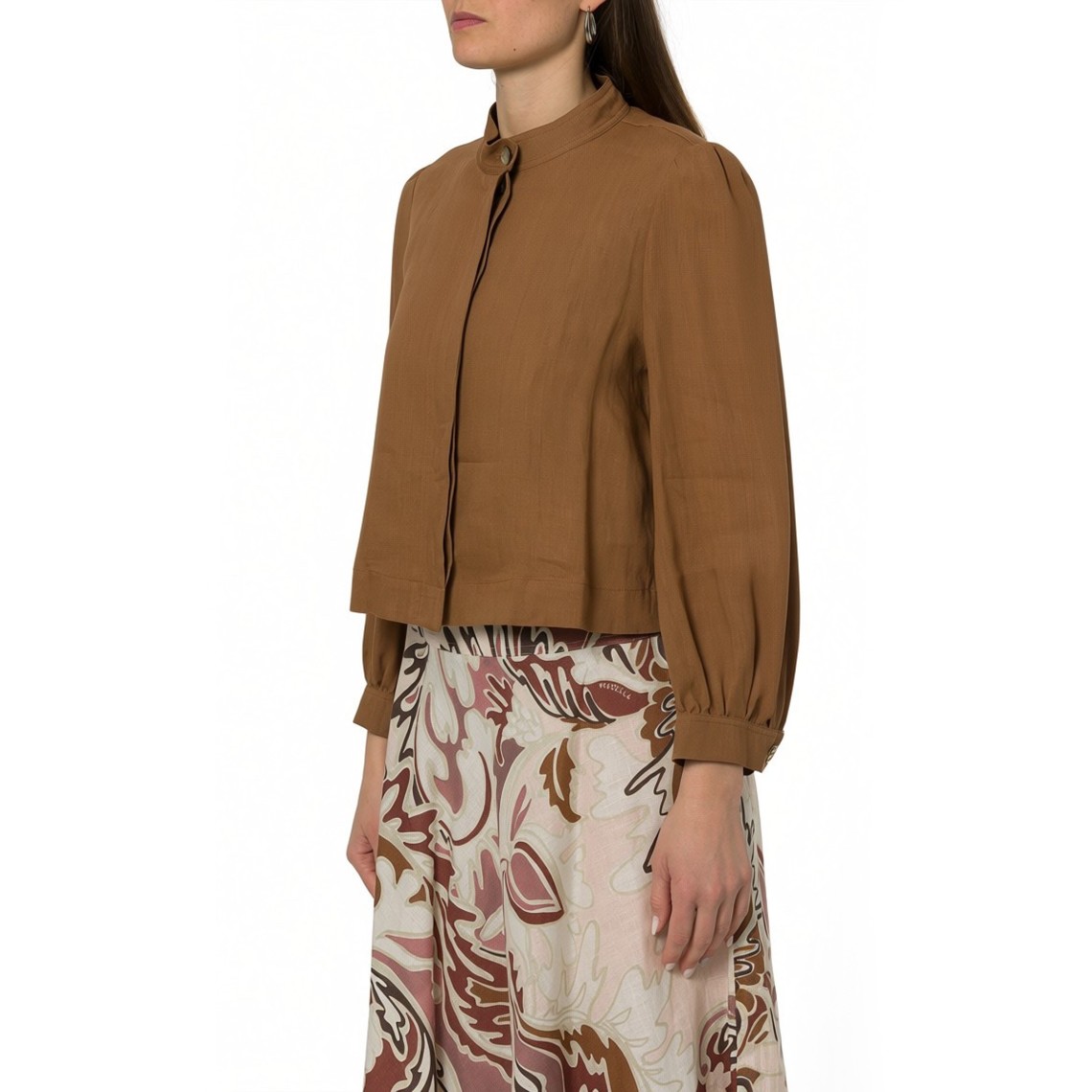 Giacca coreana in lino Marella Sport