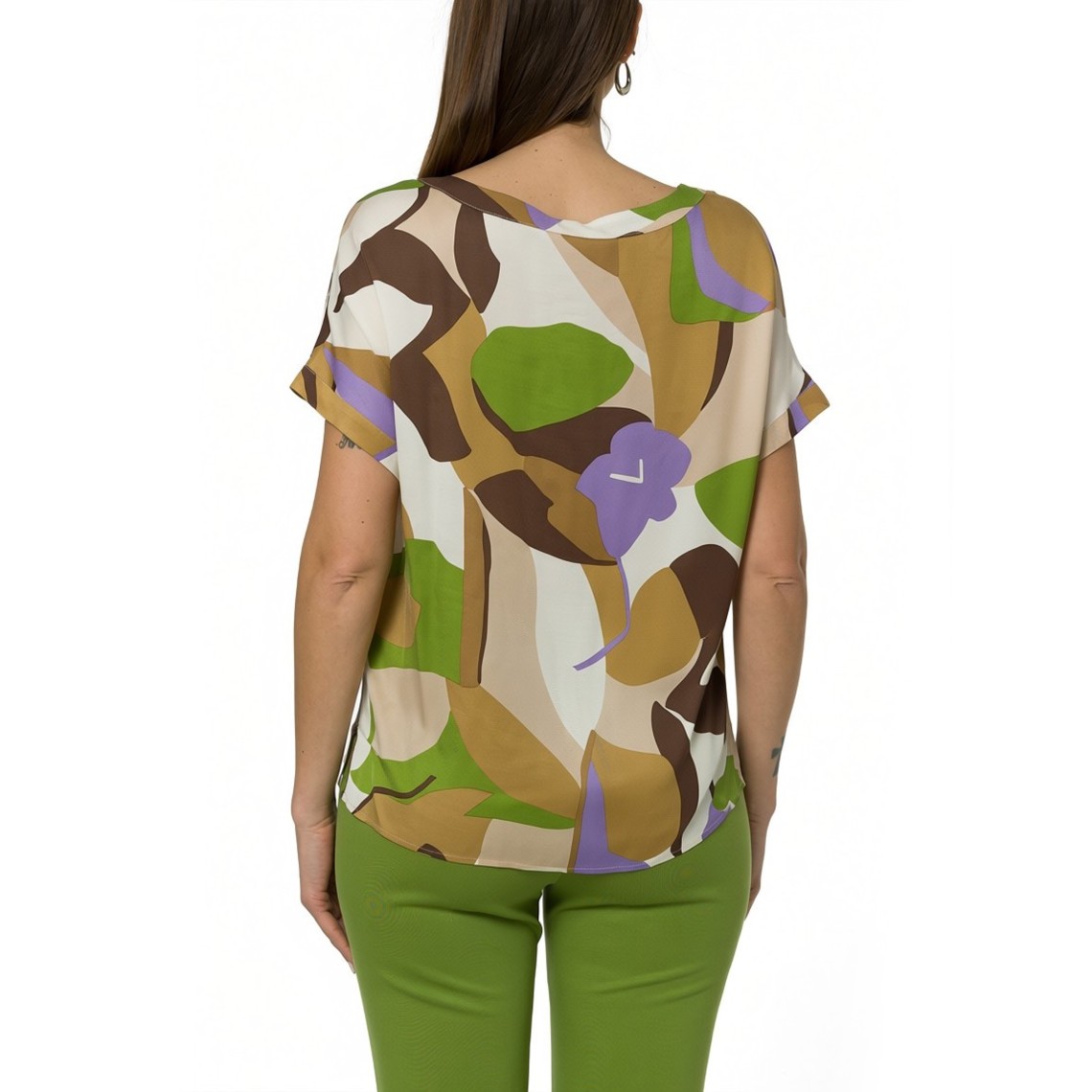 T-shirt in twill stampato Emme Marella