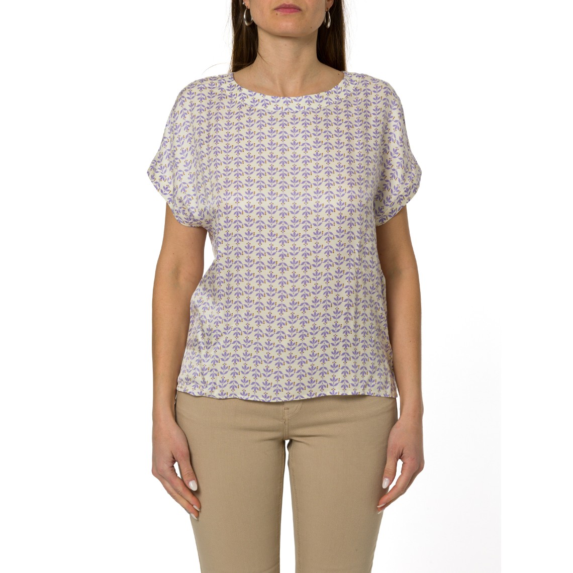 T-shirt in twill stampato Emme Marella