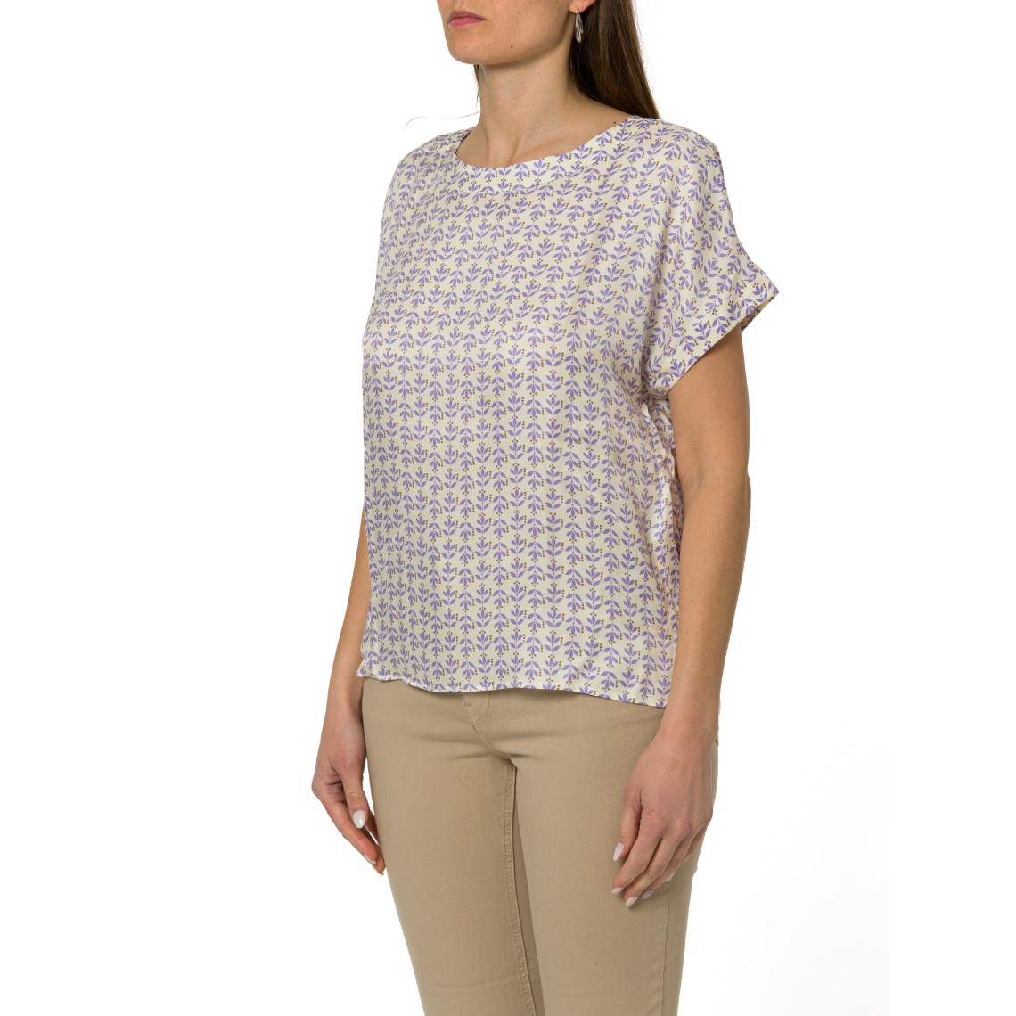 T-shirt in twill stampato Emme Marella