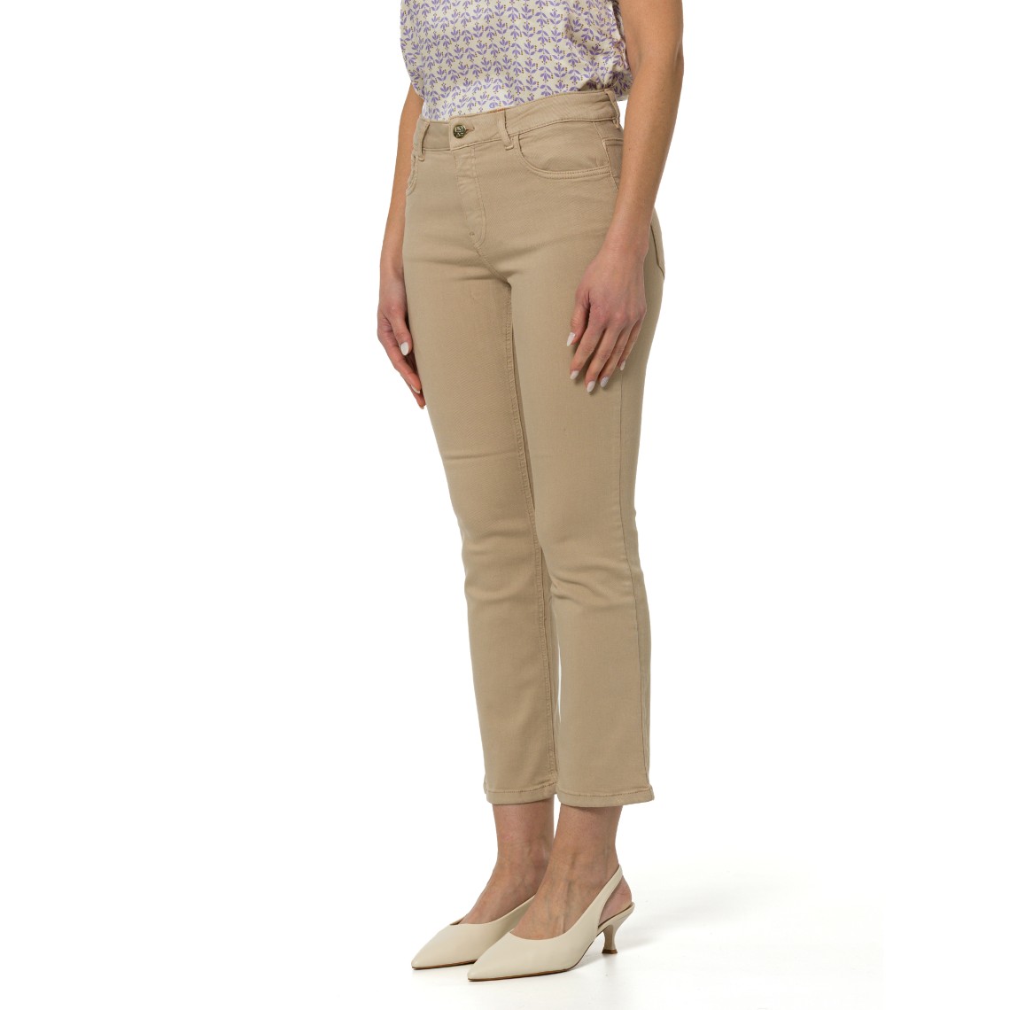 Pantaloni flare in gabardina stretch Emme Marella
