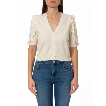 Cardigan crop con volant Marella Sport